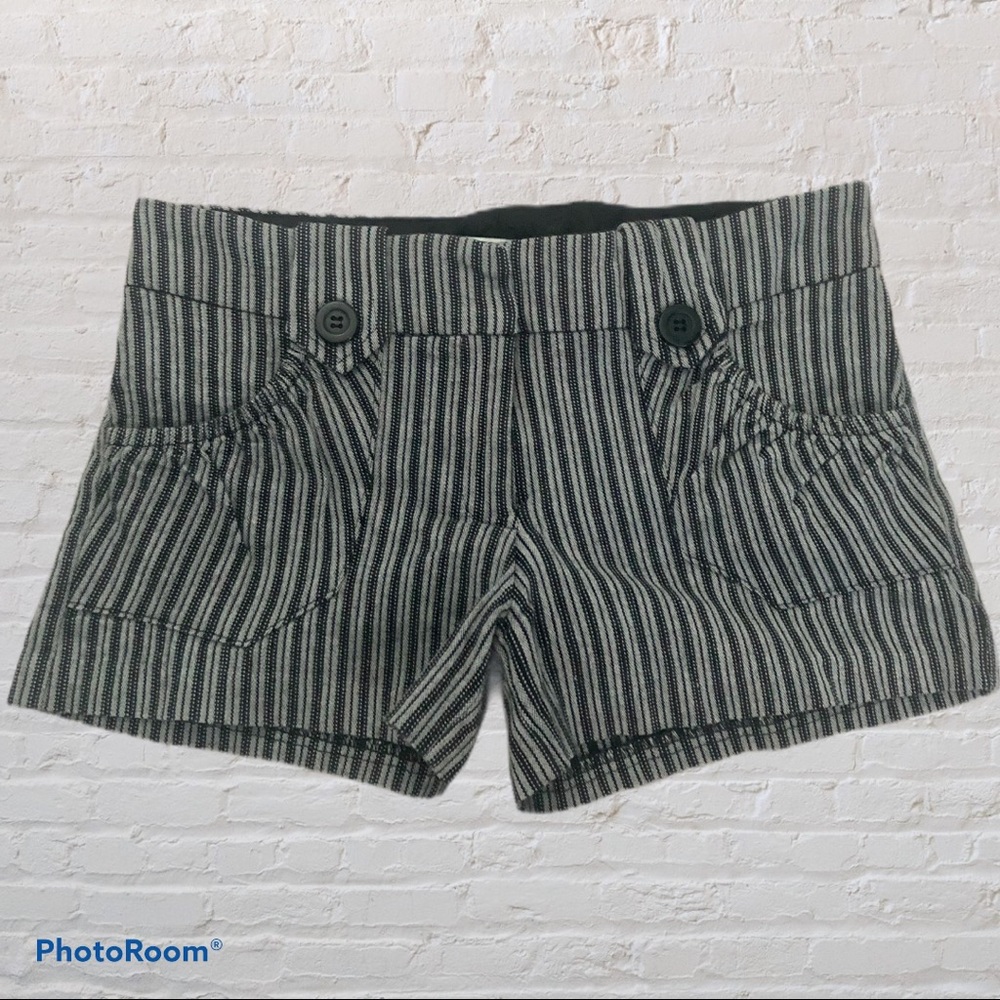 Necessary Objects Pinstripe Shorts